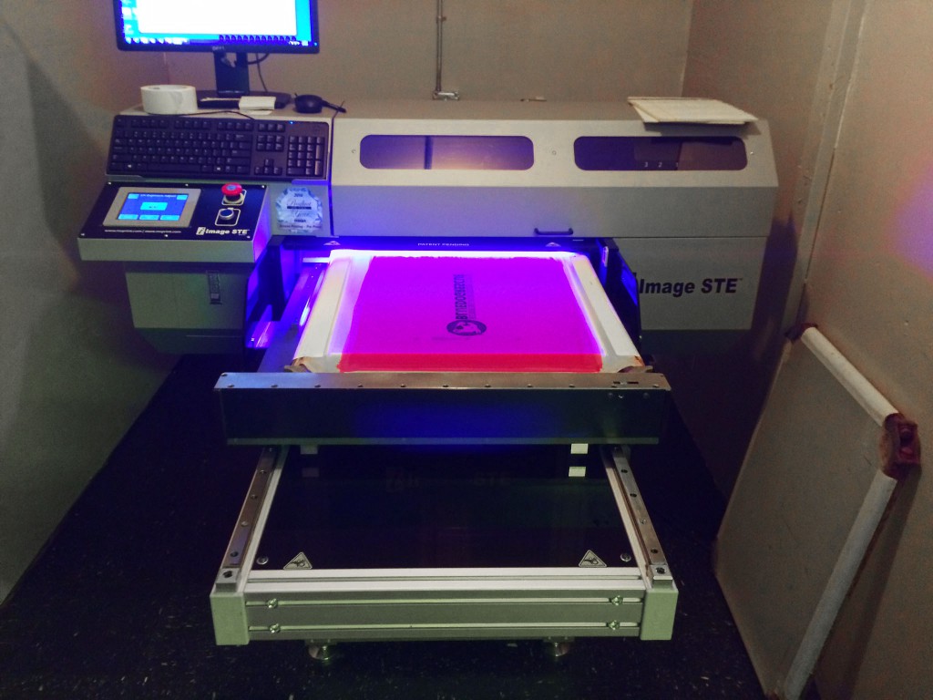 LED exposure unit in action.